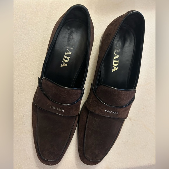 Prada Chocolate Brown Suede Shoes (Excellent Condition) main image 3